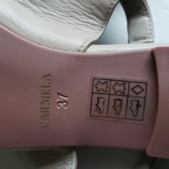 Carmela Women's Chic Beige Pointed Toe Slingback Flat Leather Loafers. NWT - Picture 14 of 14